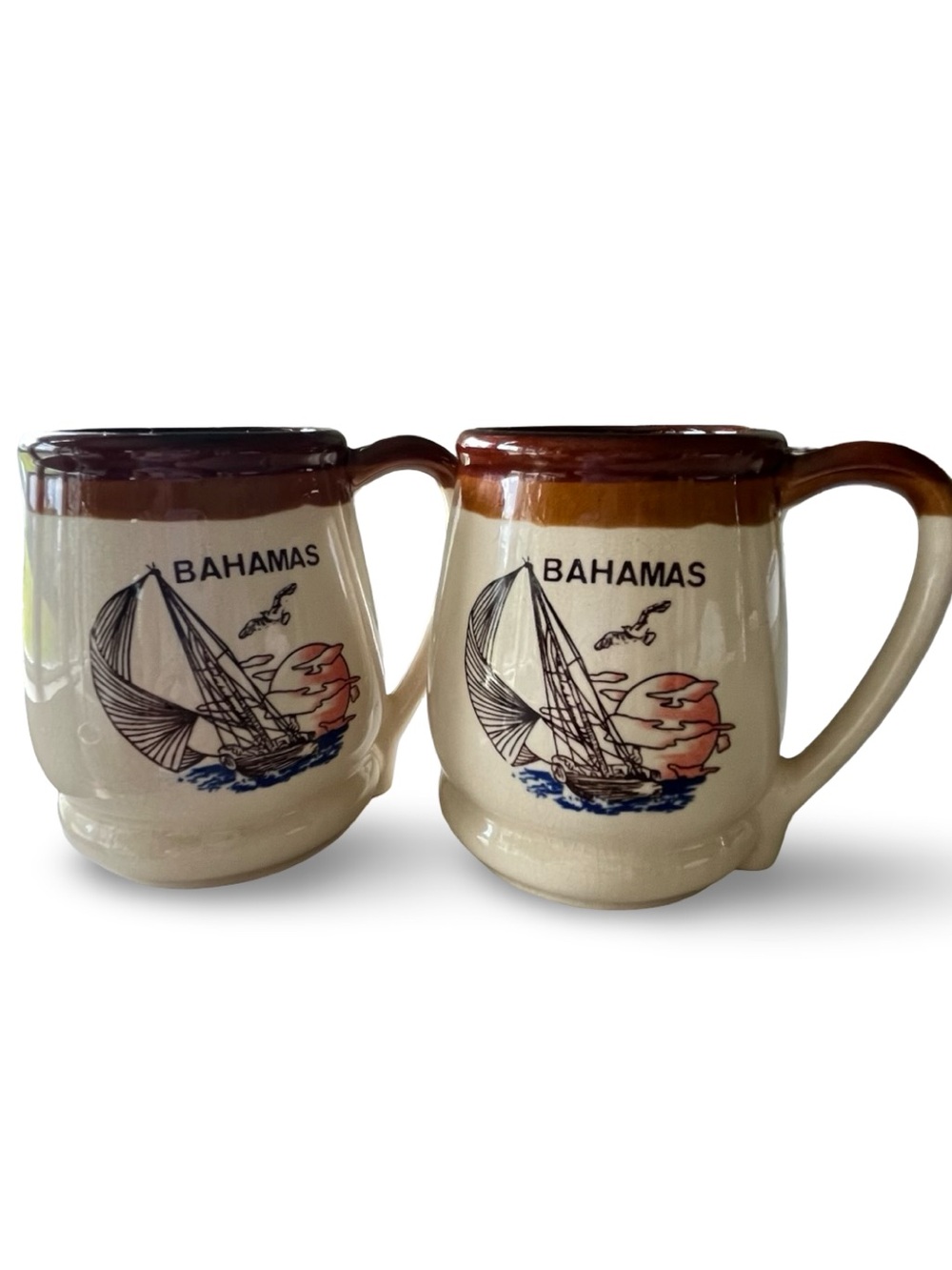 Vintage Bahamas Souvenir Mug Pair